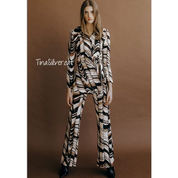 BOGGER'S FAVE! Zara 2 Piece Set Printed Pants and Matching Top Sz XS NWT - Picture 16 of 17